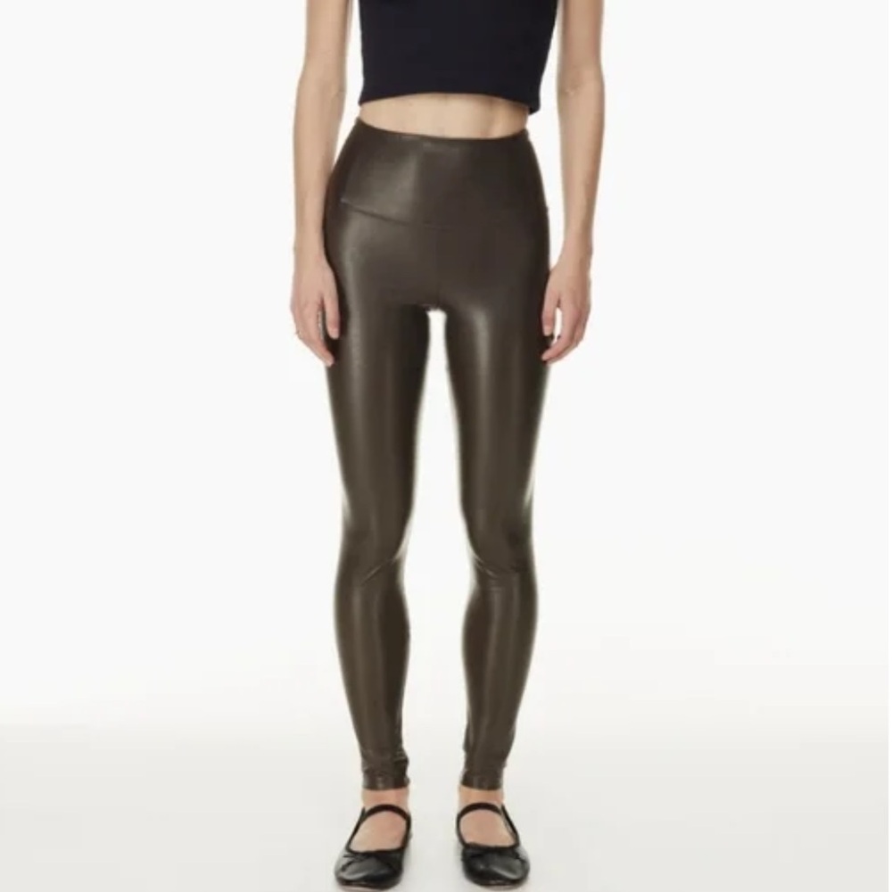 Artizia Wilfred Daria Brown faux leather pant leggings XS